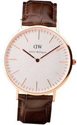 New Daniel Wellington 40mm Round Rose Gold Case York Classic