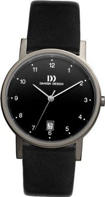 Danish Design IQ13Q170 Titanium Case Black Dial Leather Band