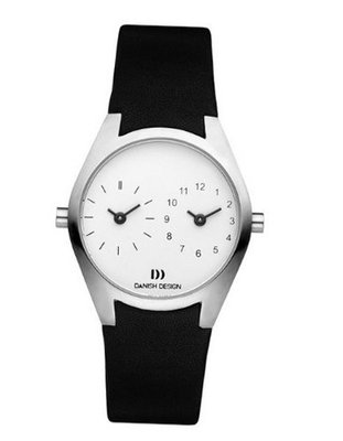 Danish Design IV22Q890 Stainless Steel Case White Double Dial