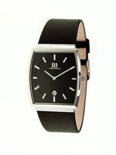 Stainless Steel Square-Shaped Case with Black Band