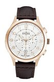 Davosa Metropolitan Quartz with Silver Dial Analogue Display and Brown Leather Strap 16243466