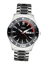 Davosa Quartz with Black Dial Analogue Display and Silver Stainless Steel Bracelet 16346550