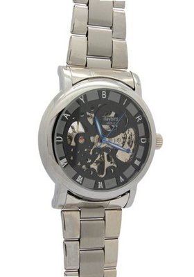 Daybird Mechanical Black And Hollow Dial Stainless Steel es