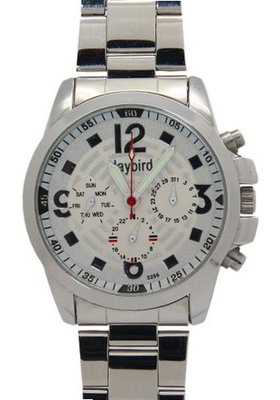 Daybird Multifunction Rounded White Dial Stainless Steel es