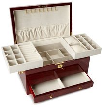 Diplomat 31-517 Cherry Wood Jewelry Storage Chest Cabinet