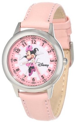 Disney Kids' W000038 Minnie Mouse Stainless Steel Time Teacher