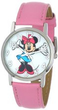 Disney Minnie Mouse MIN067 Silver Case Pink Strap
