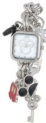 Disney MK2059 Mickey Mouse Mother-of-Pearl Dial Charm Bracelet