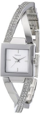 DKNY Crystal Crossover Bracelet White Dial #NY4814