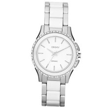 DKNY ny8818 32mm Stainless Steel Case White Two Tone Stainless Steel Mineral