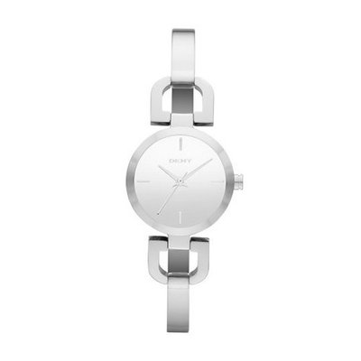 DKNY Silver-Tone D Link Mirror Dial #NY8869