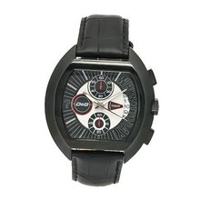D&G Dolce & Gabbana DW0214 High Security Black Leather Black Chronograph Dial