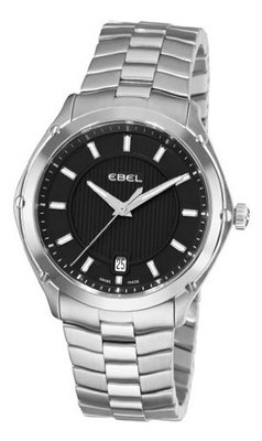 Ebel 9955Q41/153450 Classic Sport Black Dial Stainless-Steel Bracelet