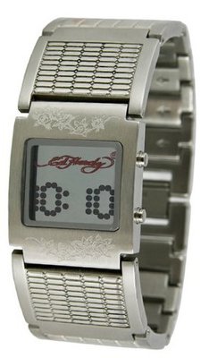 Ed Hardy Ladies Isis Positive Digital EDISPO with Stainless Stell Bracelet