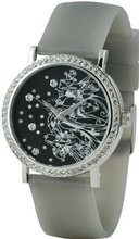 Ed Hardy Lovebirds Black Crystal Dial with Black Band