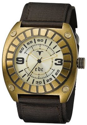 Edc Quartz furious rocket - tobacco brown EE100331005 with Leather Strap