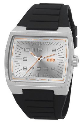 Edc Quartz magnum blast - cool silver EE100981002 with Rubber Strap