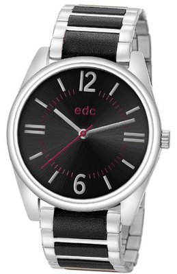 Edc Quartz urban accent - midnight black EE101022002 with Metal Strap