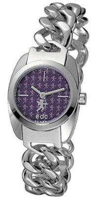 Edc Quartz velvet moonlight-sparkling silver EE100252003 with Metal Strap