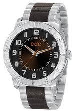 uedc by esprit Edc Quartz rugged accent - tobacco brown EE100991002 with Metal Strap 