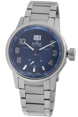 Edox 64009 3 BUIN WRC Rally Timer Blue Dial