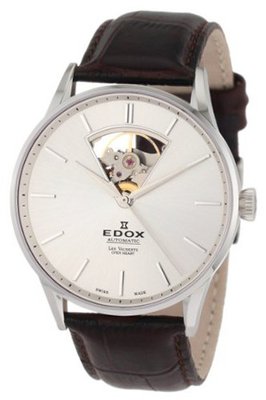Edox 85010 3B AIN Les Vauberts Automatic Brown Leather