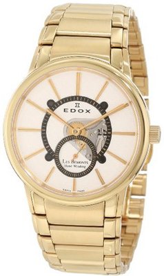 Edox Les Bemonts Gold/White Stainless Steel