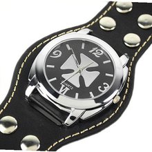Eeleva Punk Gothic Ladies   Gens Genuine Leather Wrist