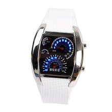 Eeleva RPM Turbo Blue Flash LED BRAND NEW Gift Sports Car Meter Dial  White