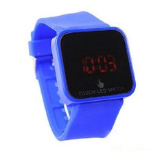 Eeleva Silicone Touch Screen Creative Red LED Flashing Wristband Deep Blue