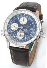 20mm Brown Crocodile Strap White Stitching Fits Breitling Navitimer