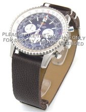 20mm Coffee Custom made NATO genuine leather strap fits Breitling Navitimer
