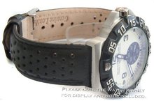 Perforated Rally 22mm Leather strap Black stitching for TAG Heuer Formula 1