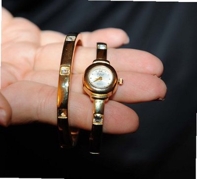Elgin Galaxie Gold with Matching Bracelet