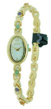 Elgin Gold Tone Stainless Steel Band Mother Of Pearl Dial Analog Fashion Bracelet EG087