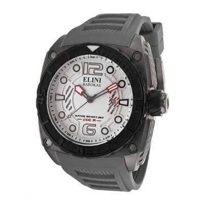 Elini Barokas ELINI-10014-GM-02S-BB Commander Analog Display Swiss Quartz Grey