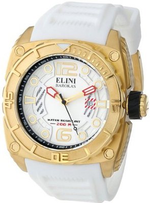 Elini Barokas ELINI-10014-YG-02S Commander Analog Display Swiss Quartz White