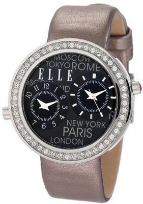 ELLETIME EL20038S01C Dual Time Brown Leather