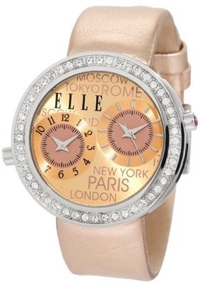 ELLETIME EL20038S02C Dual Time Rose Gold Leather