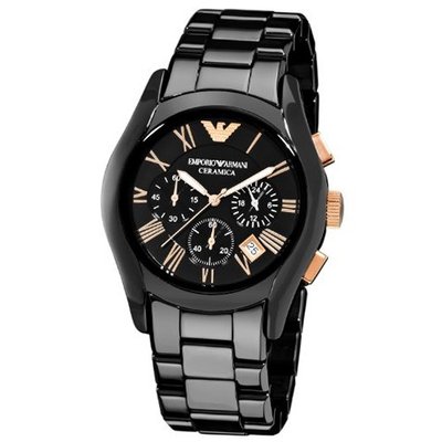 Emporio Armani AR1410 Ceramic Black Chronograph Dial