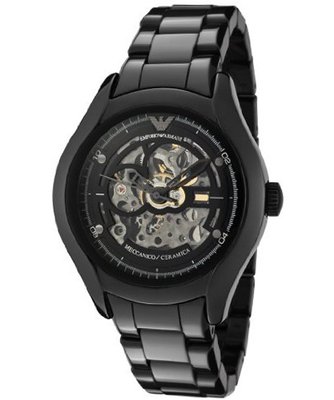 Emporio Armani AR1427 Ceramica Black/Silver Skeletionized