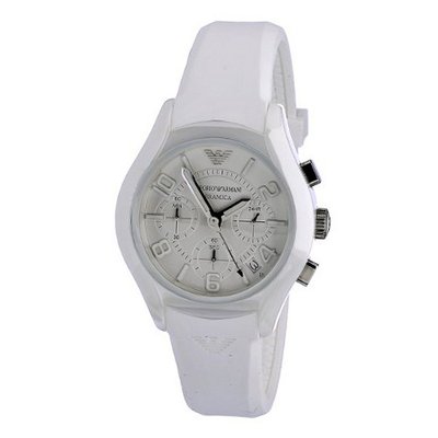 Emporio Armani AR1431 White Ceramic Silicone Chrono