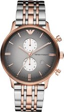 Emporio Armani AR1721 Grey and Rose Gold IP Gianni