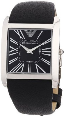 Emporio Armani AR2006 Slim Black Leather Strap