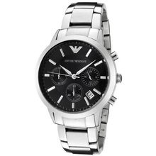 Emporio Armani AR2435 Chronograph Black Dial Stainless Steel