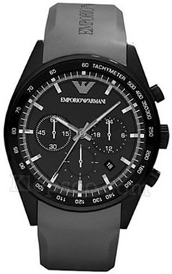 Emporio Armani Sportivo AR5978 Grey Rubber Quartz with Black Dial