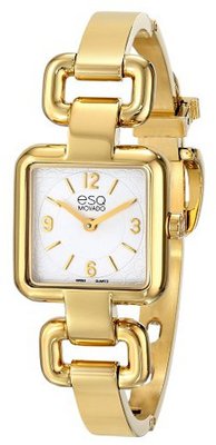 ESQ Movado 07101421 Status Gold Plated Stainless Steel Case Bracelet Silver Dial