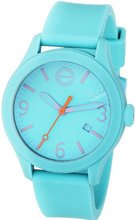 ESQ Movado Unisex 07301441 "ESQ ONE" Stainless Steel and Silicone Turquoise Blue with Lavendar Accents