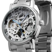 ESS Silvered Stainless Steel Skeleton Automatic Mechanical WM284