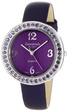 Essential by A.B.S 40083 Austrian Crystals Leather Strap